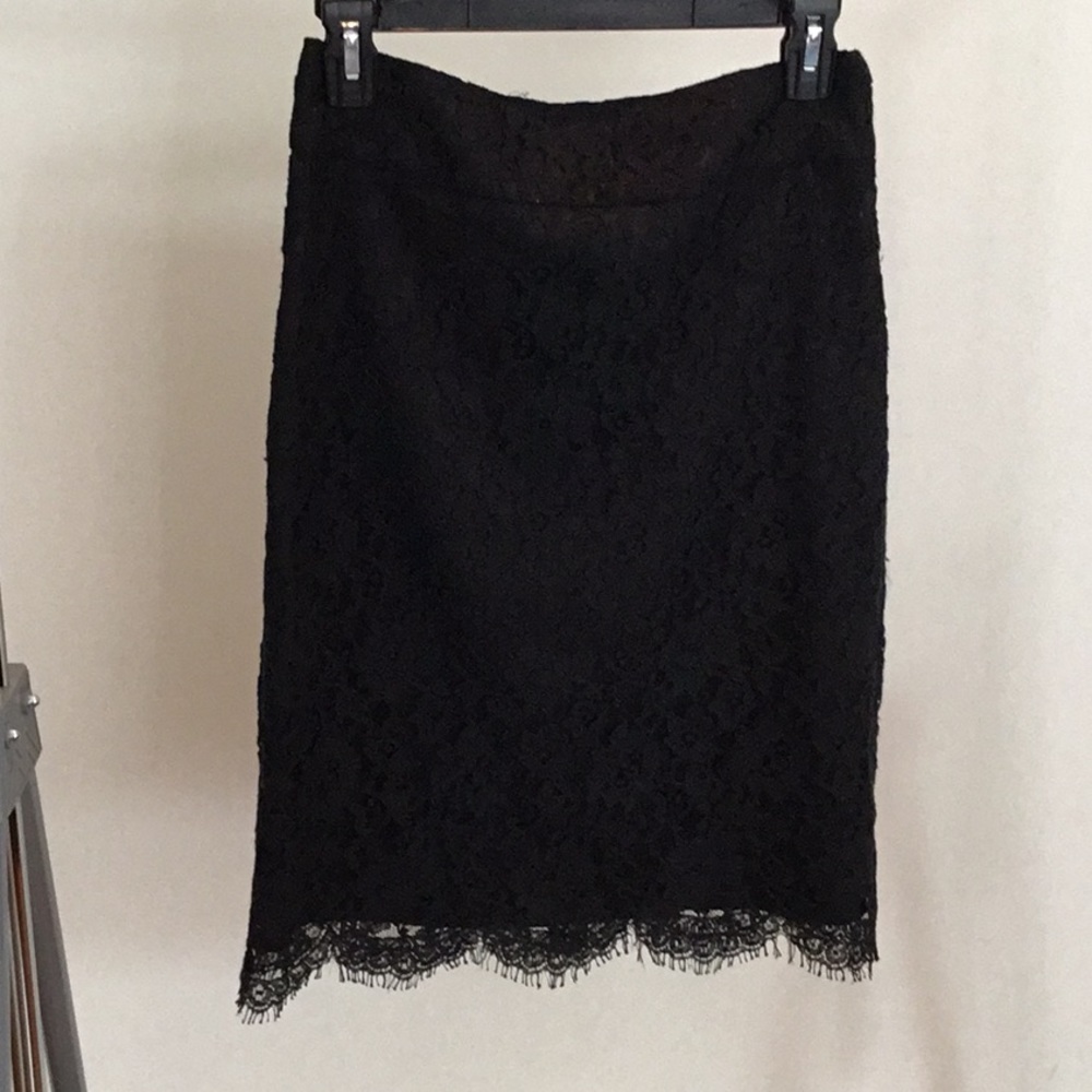 Black lace skirt